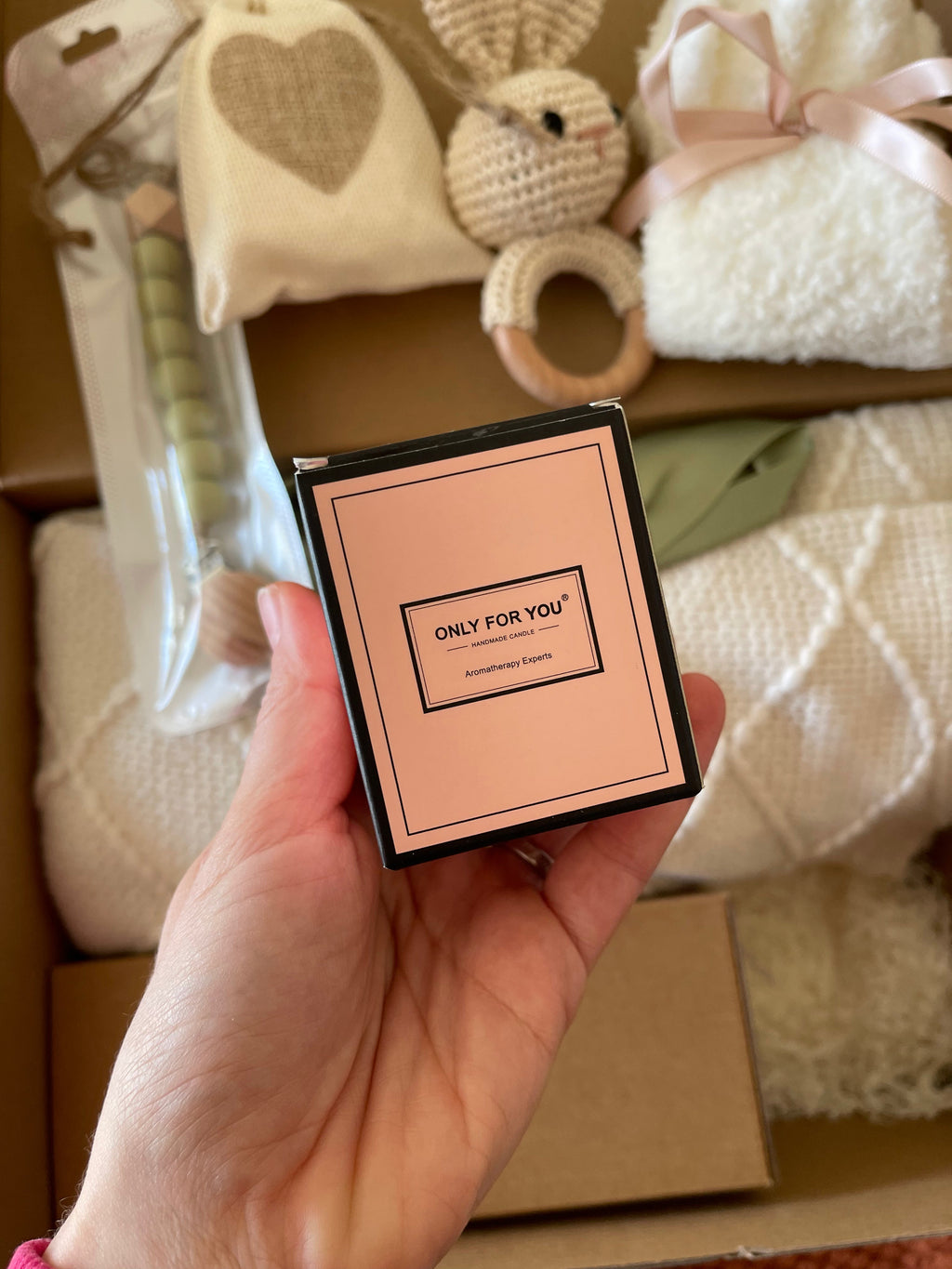New Mom Care Package: Pink Box with Candle, Mama Mug & More - Ideal Baby Shower Gift