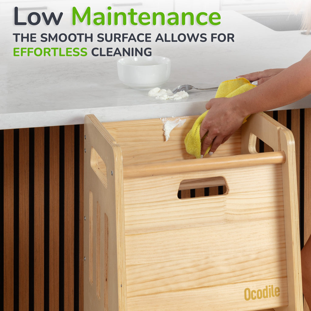 Standing Toddler Tower with Sliding Safety Door